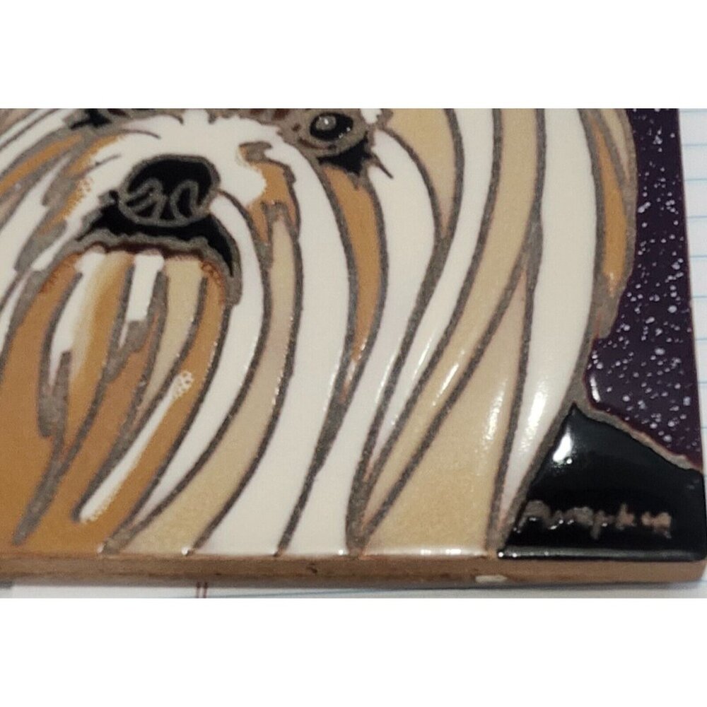 Maltese Dog Hand Painted Tile by Pumpkin Tile 6 x 6" - Picture 4 of 4